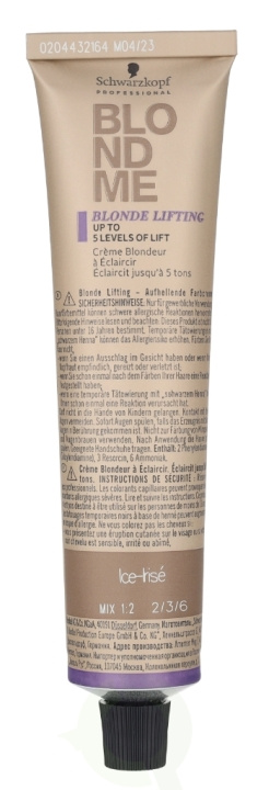 Schwarzkopf Blond Me Colors Lifting Creme Blondeur 60 ml Ice-Irise i gruppen SKÖNHET & HÄLSA / Hår & Styling / Hårvårdsprodukter / Hårfärg / Hårfärg & Färgbomb hos TP E-commerce Nordic AB (D25234)