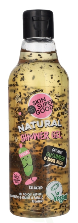 Organic Shop Planeta Organica Natural Shower Gel 250 ml Cucumber And Basil i gruppen SKÖNHET & HÄLSA / Hår & Styling / Hårvårdsprodukter / Schampo hos TP E-commerce Nordic AB (D25270)