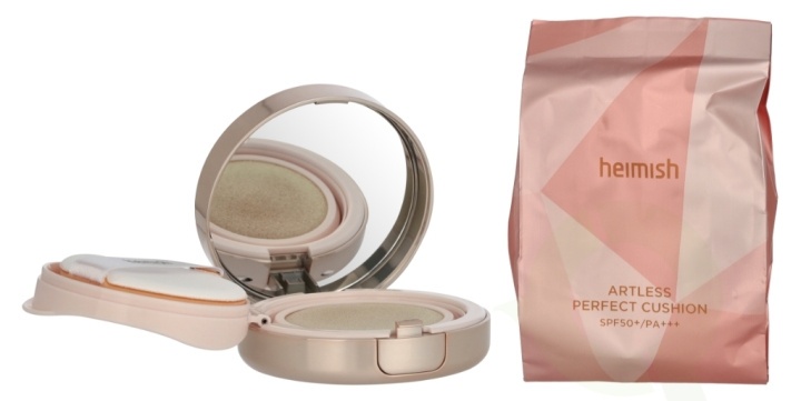 Heimish Artless Perfect Cushion SPF50+ PA+++ 26 g No.21 Light Beige - 2 x 13 gr i gruppen SKÖNHET & HÄLSA / Hudvård / Solskydd & Tanning / Solskydd hos TP E-commerce Nordic AB (D25332)