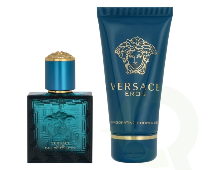 Versace Eros Pour Homme Giftset 80 ml Edt Spray 30ml/B&S Gel 50ml i gruppen SKÖNHET & HÄLSA / Doft & Parfym / Parfym / Parfym för honom hos TP E-commerce Nordic AB (D25424)