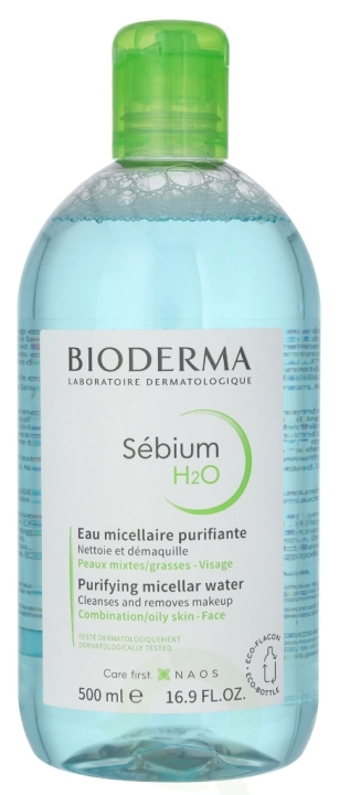 Bioderma Sebium H2O Micellar Water 500 ml i gruppen SKÖNHET & HÄLSA / Makeup / Sminkborttagning hos TP E-commerce Nordic AB (D25639)