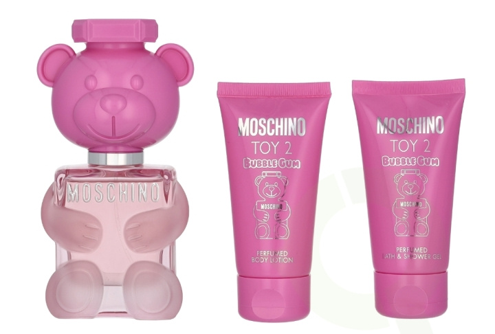 Moschino Toy 2 Bubble Gum Giftset 150 ml Edt Spray 50ml/Scented Shower Gel 50ml/Scented Body Milk 50ml i gruppen SKÖNHET & HÄLSA / Doft & Parfym / Parfym / Parfymboxar hos TP E-commerce Nordic AB (D25643)