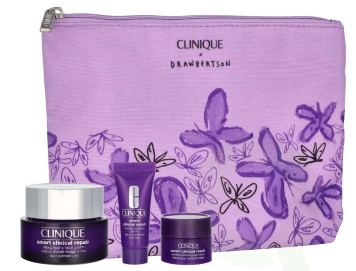 Clinique Smart Clinical Repair Set 65 ml Smart Clinical Repair Lifting Face + Neck Cream 50ml/Smart Clinical Repair Wrinkle Correcting Serum 10ml (promo) /Smart Clinical Reapir Wrinkle Correcting Eye Cream 5ml (promo) i gruppen SKÖNHET & HÄLSA / Presentkit / Presentkit För Henne hos TP E-commerce Nordic AB (D25781)
