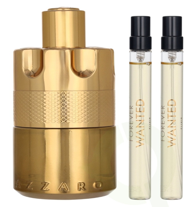Azzaro Forever Wanted Elixir Giftset 120 ml Edp Spray 100ml/Edp Spray 2x10ml i gruppen SKÖNHET & HÄLSA / Doft & Parfym / Parfym / Parfym för honom hos TP E-commerce Nordic AB (D25783)