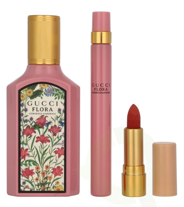 Gucci Flora Gorgeous Gardenia Giftset 60 ml Edp Spray 50ml/ Edp Spray 10ml i gruppen SKÖNHET & HÄLSA / Presentkit / Presentkit För Henne hos TP E-commerce Nordic AB (D25869)