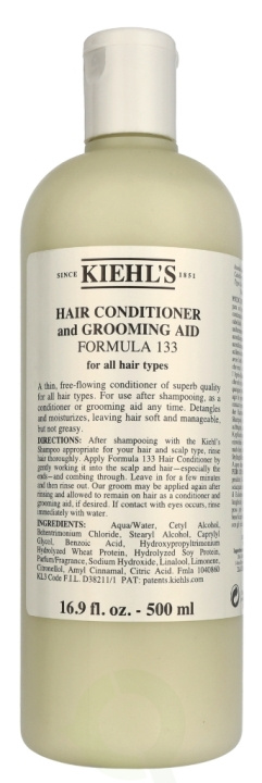 Kiehl\'s Hair Conditioner And Grooming Aid Formula 133 500 ml i gruppen SKÖNHET & HÄLSA / Hår & Styling / Hårvårdsprodukter / Balsam hos TP E-commerce Nordic AB (D26030)