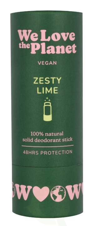 We Love The Planet Vegan Deodorant Stick 40 g Zesty Lime i gruppen SKÖNHET & HÄLSA / Doft & Parfym / Deodorant hos TP E-commerce Nordic AB (D26077)
