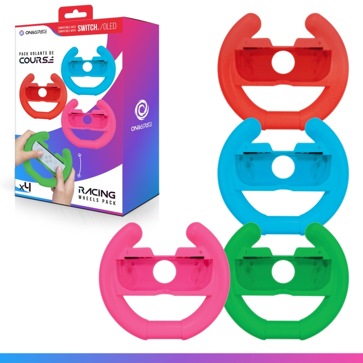 Oniverse Nsw2 Förpackning med 4 hållare för racinghjul i gruppen HEMELEKTRONIK / Spelkonsoler & Tillbehör / Nintendo Switch 2 / Tillbehör hos TP E-commerce Nordic AB (D26973)