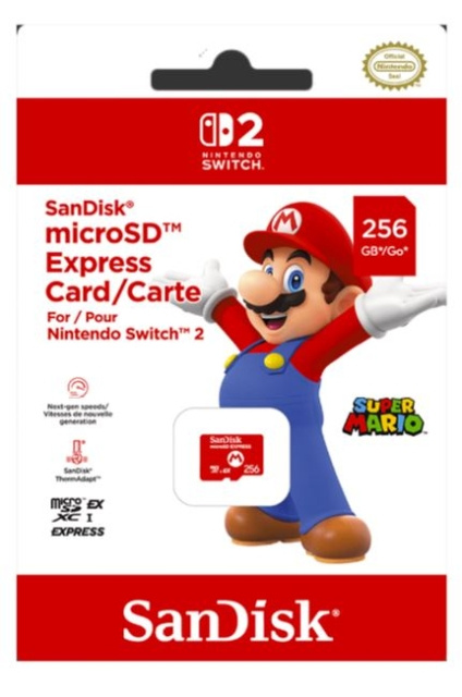 SanDisk Nintendo Switch 2 Micro SD Exp i gruppen HEMELEKTRONIK / Spelkonsoler & Tillbehör / Nintendo Switch 2 / Tillbehör hos TP E-commerce Nordic AB (D27043)