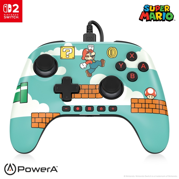 PowerA Advantage trådbunden handkontroll för Nintendo Switch 2 - Mario Time i gruppen HEMELEKTRONIK / Spelkonsoler & Tillbehör / Nintendo Switch 2 / Tillbehör hos TP E-commerce Nordic AB (D27047)