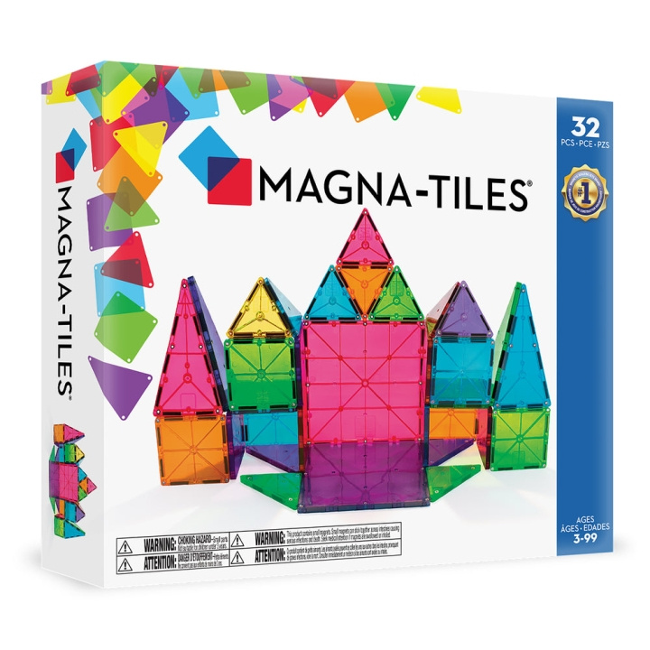 Magna Tiles MAGNA-TILES - Klassiskt set med 32 delar (90208) i gruppen LEKSAKER, BARN- & BABYPRODUKTER / Leksaker / Byggleksaker / Byggklossar & övriga byggleksaker hos TP E-commerce Nordic AB (D27631)