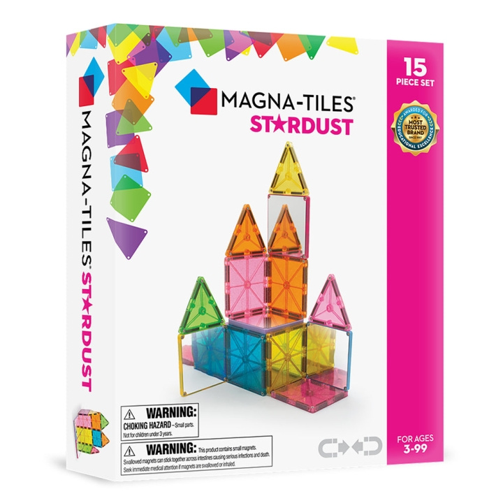 Magna Tiles MAGNA-TILES - Stardust 15-delars set (90210) i gruppen LEKSAKER, BARN- & BABYPRODUKTER / Leksaker / Byggleksaker / Byggklossar & övriga byggleksaker hos TP E-commerce Nordic AB (D27633)