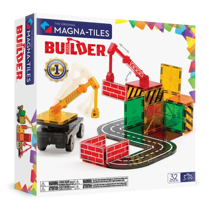 Magna Tiles MAGNA-TILES - Byggare 32-delars set (90226) i gruppen LEKSAKER, BARN- & BABYPRODUKTER / Leksaker / Byggleksaker / Byggklossar & övriga byggleksaker hos TP E-commerce Nordic AB (D27638)