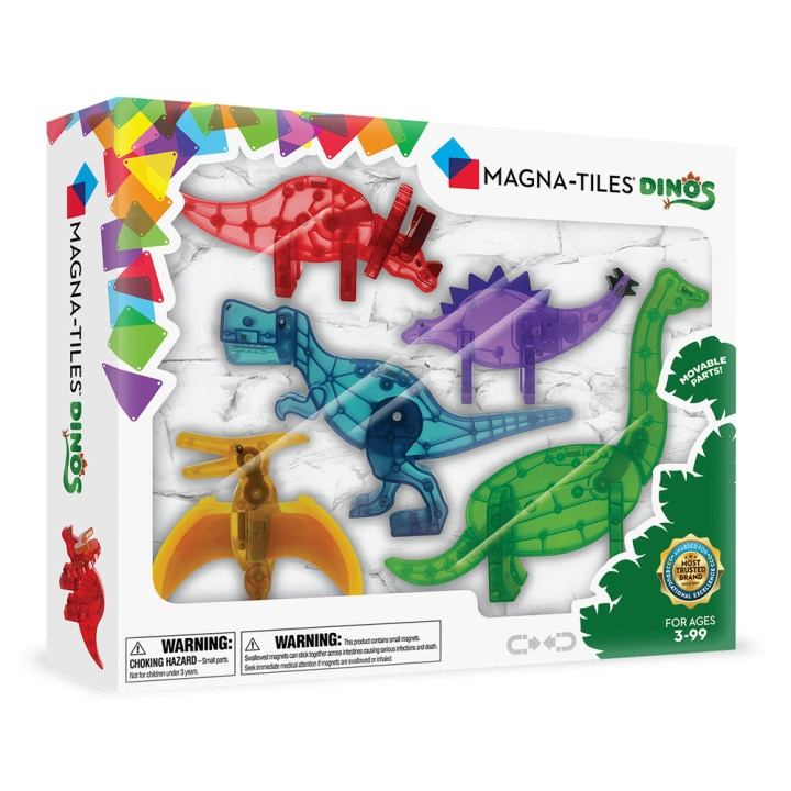 Magna Tiles MAGNA-TILES - DDinos set med 5 delar (90229) i gruppen LEKSAKER, BARN- & BABYPRODUKTER / Leksaker / Byggleksaker / Byggklossar & övriga byggleksaker hos TP E-commerce Nordic AB (D27640)