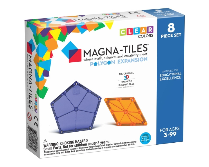Magna Tiles MAGNA-TILES - Polygons Expansion 8 st set (90217) i gruppen LEKSAKER, BARN- & BABYPRODUKTER / Leksaker / Byggleksaker / Byggklossar & övriga byggleksaker hos TP E-commerce Nordic AB (D27642)