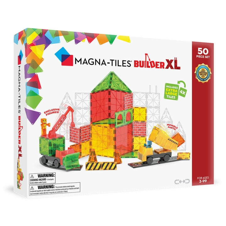 Magna Tiles MAGNA-TILES - Byggare XL 50 st (90289) i gruppen LEKSAKER, BARN- & BABYPRODUKTER / Leksaker / Byggleksaker / Byggklossar & övriga byggleksaker hos TP E-commerce Nordic AB (D27644)