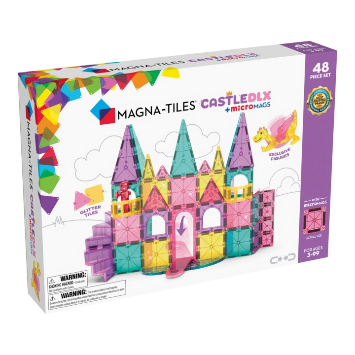 Magna Tiles MAGNA-TILES - Slott Deluxe set med 48 delar (90291) i gruppen LEKSAKER, BARN- & BABYPRODUKTER / Leksaker / Byggleksaker / Byggklossar & övriga byggleksaker hos TP E-commerce Nordic AB (D27645)