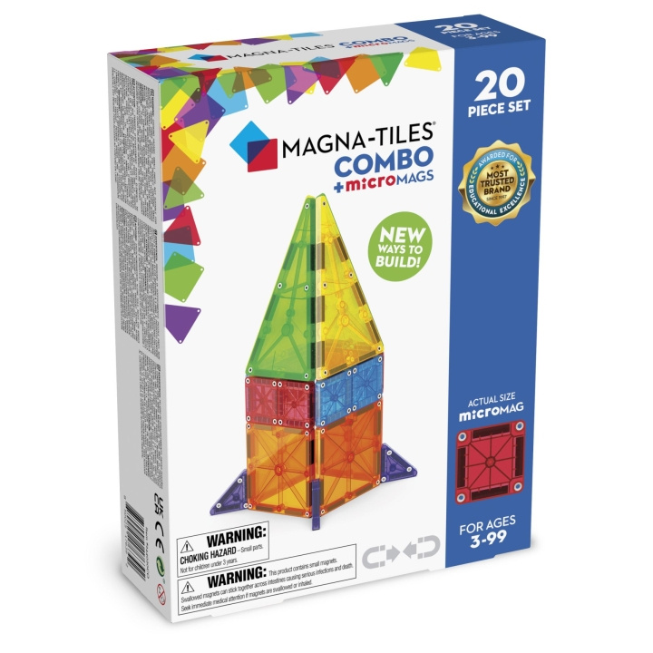 Magna Tiles Magna-Tiles - microMAGS Combo 20 st (90292) i gruppen LEKSAKER, BARN- & BABYPRODUKTER / Leksaker / Byggleksaker / Byggklossar & övriga byggleksaker hos TP E-commerce Nordic AB (D27646)