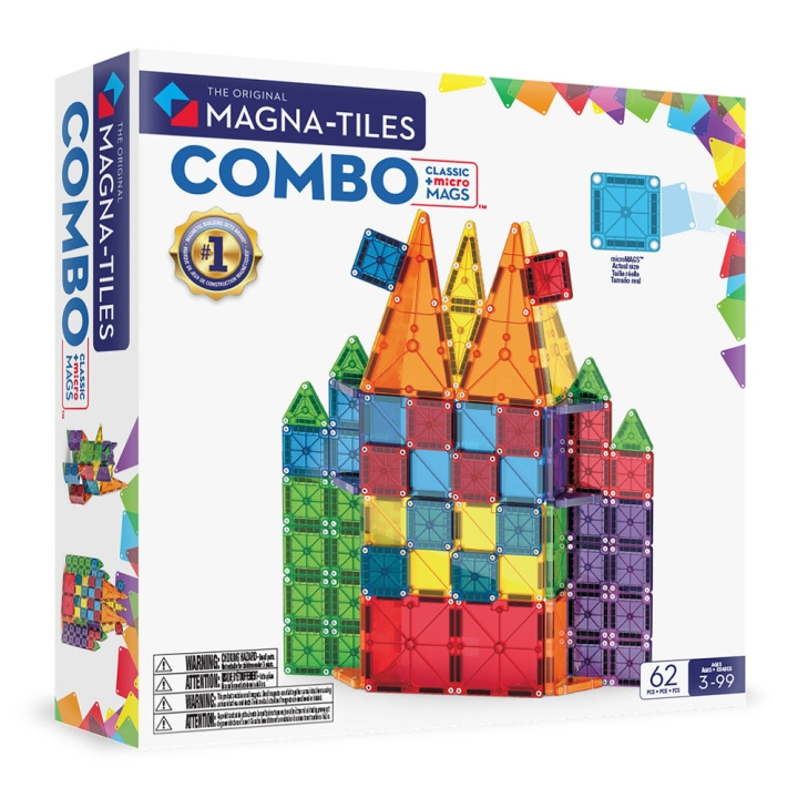 Magna Tiles Magna-Tiles - microMAGS Combo 62 delar (90294) i gruppen LEKSAKER, BARN- & BABYPRODUKTER / Leksaker / Byggleksaker / Byggklossar & övriga byggleksaker hos TP E-commerce Nordic AB (D27648)