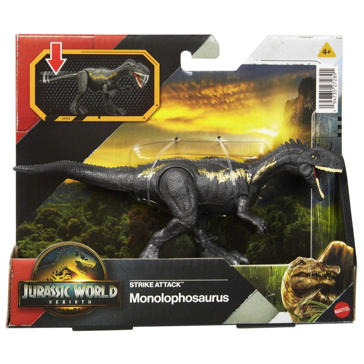 Jurassic World Rebirth Strike Attack - Monolophosaurus i gruppen LEKSAKER, BARN- & BABYPRODUKTER / Leksaker / Figurer, Miniatyrer & tillbehör hos TP E-commerce Nordic AB (D27731)