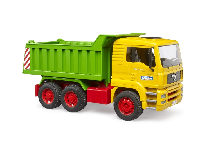 Bruder MAN TGA tipplastbil med tippflak (01066) i gruppen LEKSAKER, BARN- & BABYPRODUKTER / Leksaker / Leksaksbilar & andra fordon hos TP E-commerce Nordic AB (D27743)