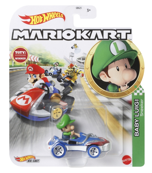 Hot Wheels Super Mario Bros - Baby Luigi Sneaker (HDB28) i gruppen LEKSAKER, BARN- & BABYPRODUKTER / Leksaker / Leksaksbilar & andra fordon hos TP E-commerce Nordic AB (D27750)
