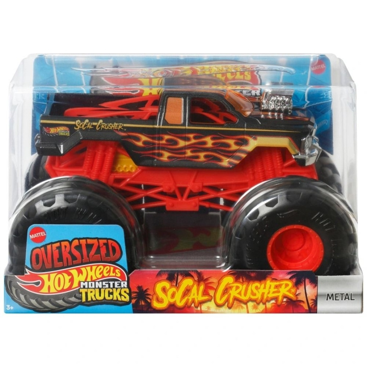 Hot Wheels Monster Trucks 1:24 Die-Cast - Socal Crusher i gruppen LEKSAKER, BARN- & BABYPRODUKTER / Leksaker / Leksaksbilar & andra fordon hos TP E-commerce Nordic AB (D27761)