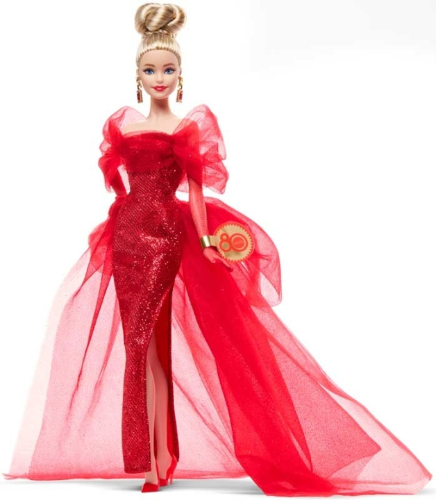 Barbie Mattel 80-årsjubileumsdocka (JBJ17) i gruppen LEKSAKER, BARN- & BABYPRODUKTER / Leksaker / Dockor & Tillbehör hos TP E-commerce Nordic AB (D27781)