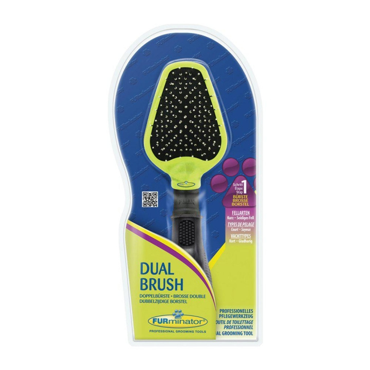 Furminator Dual Grooming Brush - (640.7232) i gruppen SKÖNHET & HÄLSA / Hår & Styling / Hårborstar & Kammar hos TP E-commerce Nordic AB (D27791)