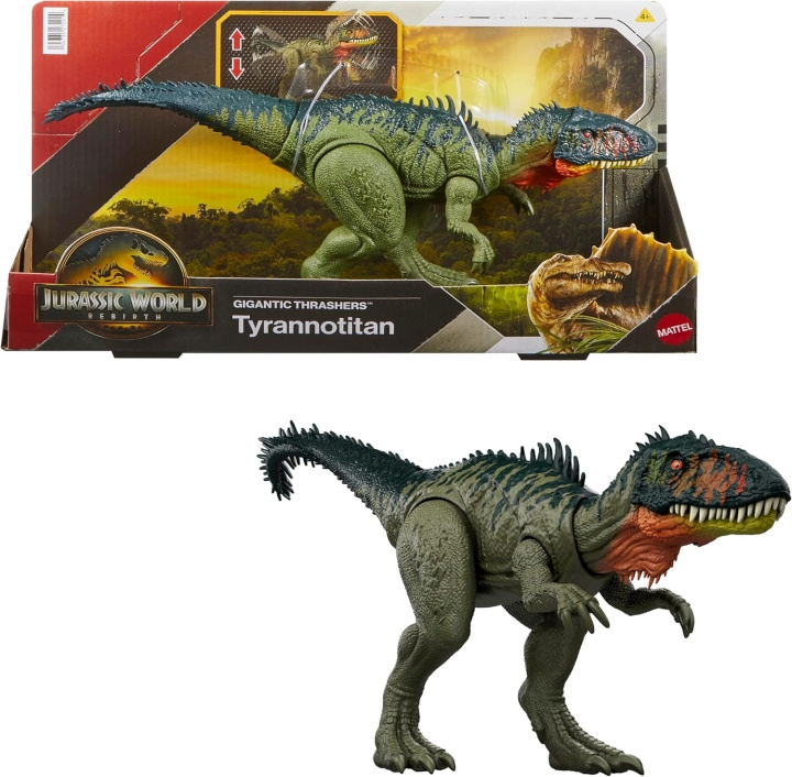 Jurassic World Gigantisk Thrashers - Tyrannotitian i gruppen LEKSAKER, BARN- & BABYPRODUKTER / Leksaker / Figurer, Miniatyrer & tillbehör hos TP E-commerce Nordic AB (D27794)
