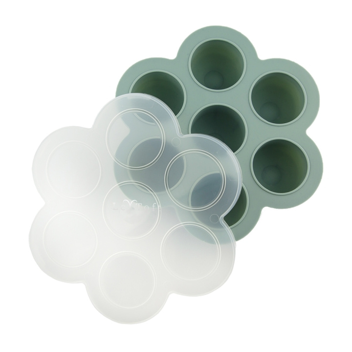 Le Toft Frysburkar för barnmat - Smokey Green - 75 ml per fack i gruppen LEKSAKER, BARN- & BABYPRODUKTER / Äta & Dricka / Barnserviser hos TP E-commerce Nordic AB (D27893)