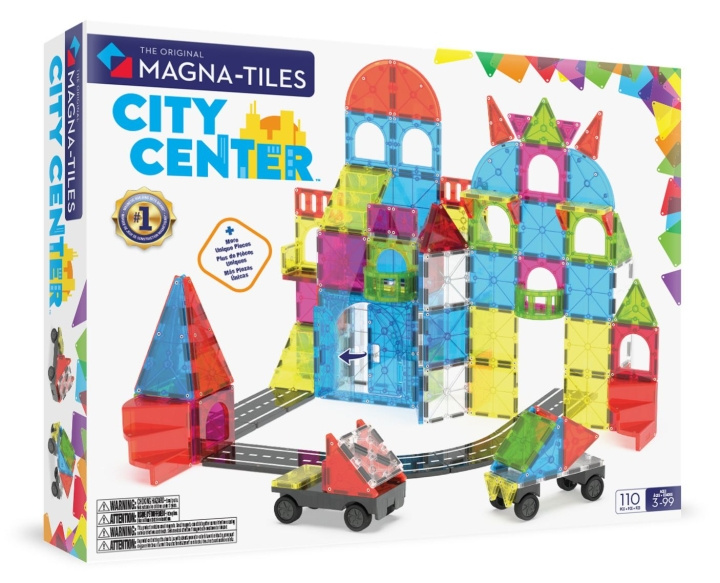 Magna Tiles MAGNA-TILES - Stadskärna 110 st (90364F) i gruppen LEKSAKER, BARN- & BABYPRODUKTER / Leksaker / Byggleksaker / Byggklossar & övriga byggleksaker hos TP E-commerce Nordic AB (D27976)