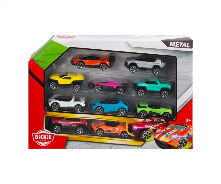 Dickie Toys Die-cast-fordon 10-pack (203332000) i gruppen LEKSAKER, BARN- & BABYPRODUKTER / Leksaker / Leksaksbilar & andra fordon hos TP E-commerce Nordic AB (D27977)