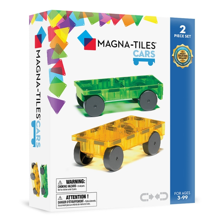 Magna Tiles MAGNA-TILES - Bilar Expansionssats 2 delar: Grön & Gul (90216) i gruppen LEKSAKER, BARN- & BABYPRODUKTER / Leksaker / Byggleksaker / Byggklossar & övriga byggleksaker hos TP E-commerce Nordic AB (D28000)
