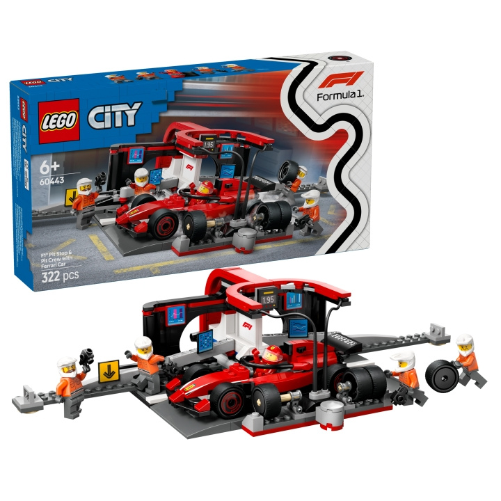 LEGO LEGO City - F1® Pit Stop & Pit Crew med Ferrari-bil (60443) i gruppen LEKSAKER, BARN- & BABYPRODUKTER / Leksaker / Byggleksaker / Lego hos TP E-commerce Nordic AB (D28008)