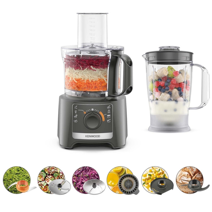 Kenwood Matberedare FDP31.360GY MultiPro Compact i gruppen HEM, HUSHÅLL & TRÄDGÅRD / Hushållsmaskiner / Matberedare & Köksassistenter / Matberedare hos TP E-commerce Nordic AB (D28043)