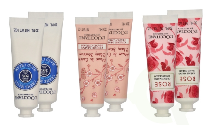 L\'Occitane Best Of Provence Set 180 ml Hand Cream 30ml - 2x Cherry Blossom/2x Rose Reines/2x Shea Butter i gruppen SKÖNHET & HÄLSA / Hudvård / Ansiktsvård / Dagkräm hos TP E-commerce Nordic AB (D28304)