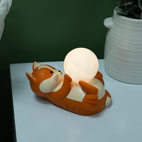 Fizz Creations Luna the Cat Mood Light - Warm white - 20 cm i gruppen LEKSAKER, BARN- & BABYPRODUKTER / Barnrum / Barnlampor hos TP E-commerce Nordic AB (D28425)