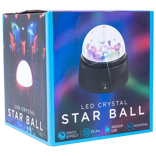 Fizz Creations Disco LED Crystal Starball - Flerfärgad i gruppen SPORT, FRITID & HOBBY / Roliga prylar / Smarta saker hos TP E-commerce Nordic AB (D28427)