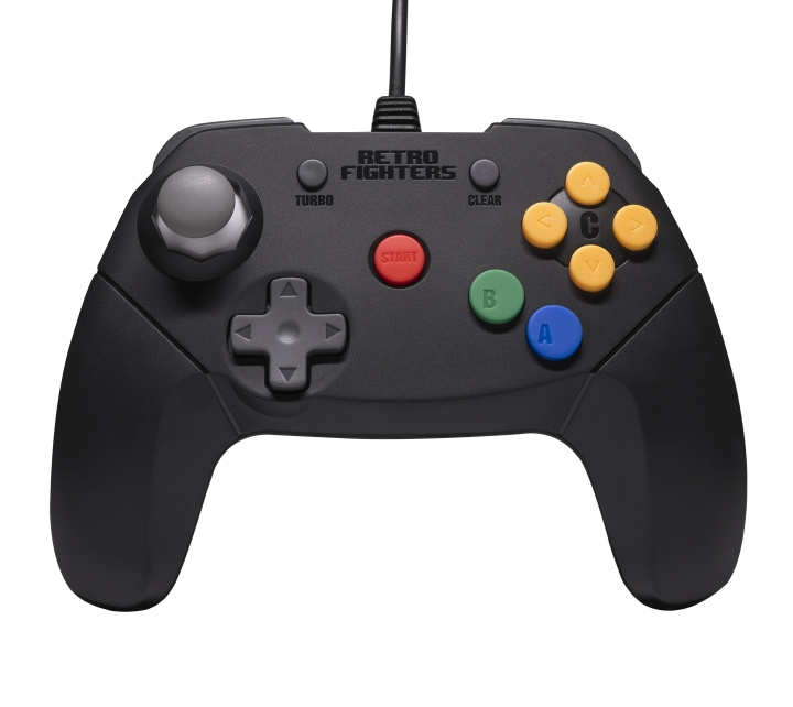 Retro-Fighters Brawler64 trådbunden handkontroll - svart i gruppen HEMELEKTRONIK / Spelkonsoler & Tillbehör / Nintendo Switch hos TP E-commerce Nordic AB (D28446)