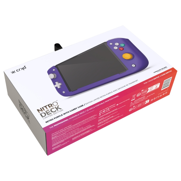 Cracked Nitro Deck Retro - Lila i gruppen HEMELEKTRONIK / Spelkonsoler & Tillbehör / Nintendo Switch hos TP E-commerce Nordic AB (D28584)