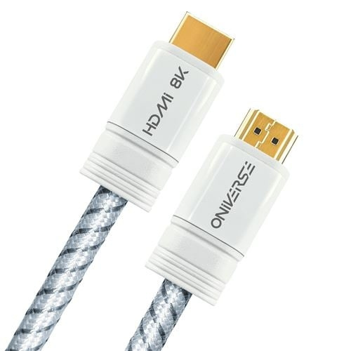Oniverse 8K HDMI-kabel - Vit i gruppen HEMELEKTRONIK / Kablar & Adaptrar / HDMI hos TP E-commerce Nordic AB (D28598)
