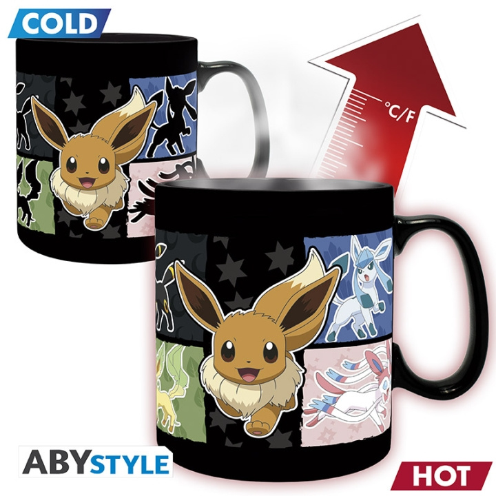 Abysse POKEMON Mugg Heat Change- Eevee - 460 ml i gruppen SPORT, FRITID & HOBBY / Roliga prylar / Muggar hos TP E-commerce Nordic AB (D28629)