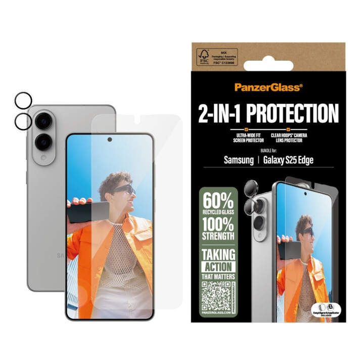 Panzer Glas - 2-i-1-förpackning Samsung S25 Edge i gruppen SMARTPHONE & SURFPLATTOR / Mobilskydd / Samsung hos TP E-commerce Nordic AB (D28645)