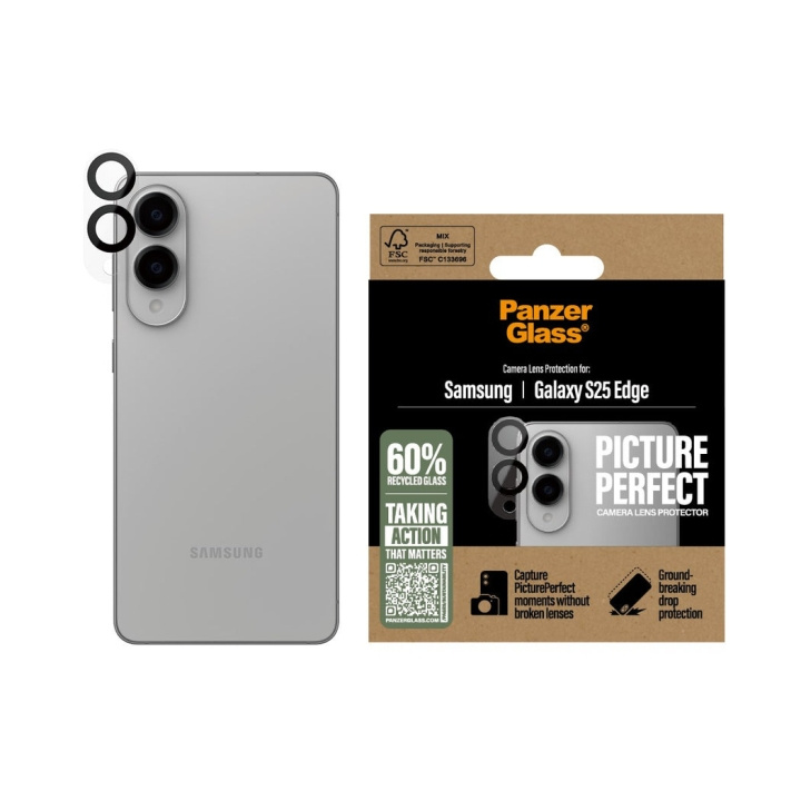 Panzer Glas - PicturePerfect Kameralinsebeskytter Samsung S25 Edge i gruppen SMARTPHONE & SURFPLATTOR / Mobilskydd / Samsung hos TP E-commerce Nordic AB (D28649)