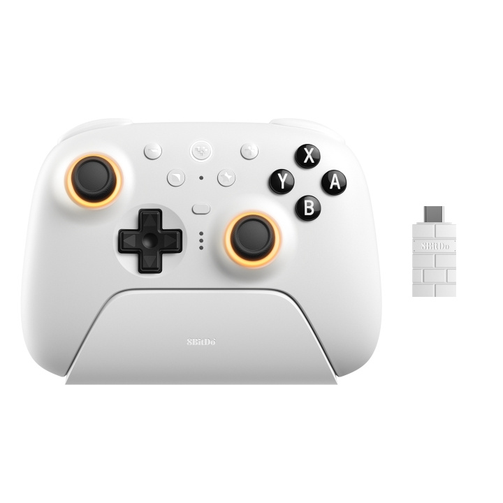 8Bitdo Ultimate 2 trådlös BT - vit i gruppen HEMELEKTRONIK / Spelkonsoler & Tillbehör / Nintendo Switch hos TP E-commerce Nordic AB (D28709)