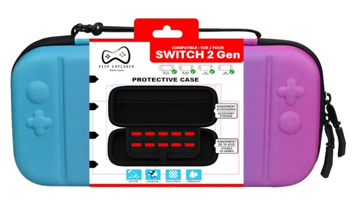 Deep Explorer Skyddande fodral Rosa i gruppen HEMELEKTRONIK / Spelkonsoler & Tillbehör / Nintendo Switch 2 hos TP E-commerce Nordic AB (D28729)