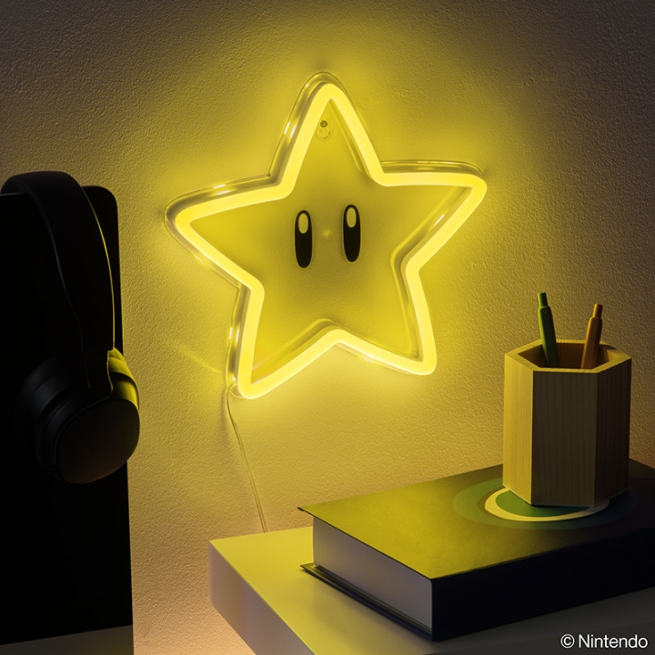 Paladone Super Star väggmonterbar LED-lampa i neon i gruppen HEM, HUSHÅLL & TRÄDGÅRD / Smarta hem / Smart belysning hos TP E-commerce Nordic AB (D28759)