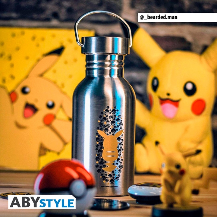 Abysse Pokémon Kantinflaska i stål - Pikachu - 500 ml i gruppen LEKSAKER, BARN- & BABYPRODUKTER / Äta & Dricka / Flaskor & Barnmuggar hos TP E-commerce Nordic AB (D28770)