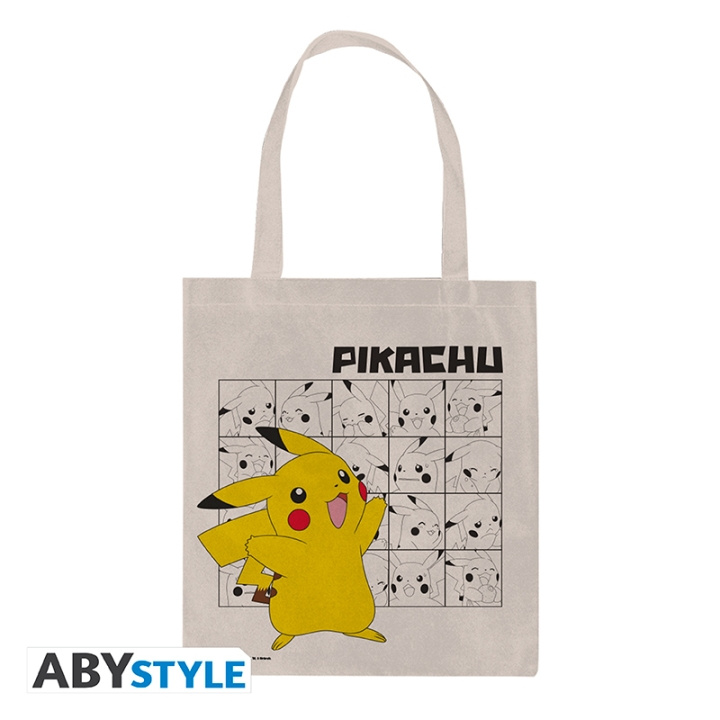 Abysse Tote Bag Pikachu - Neutral Beige - 37 x 42 cm i gruppen SPORT, FRITID & HOBBY / Roliga prylar / Samlarobjekt hos TP E-commerce Nordic AB (D28772)